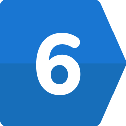 número 6 icono