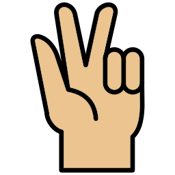 tres dedos icono