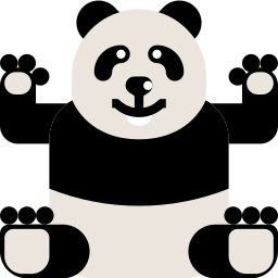 oso panda icono