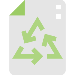Papel reciclado icono
