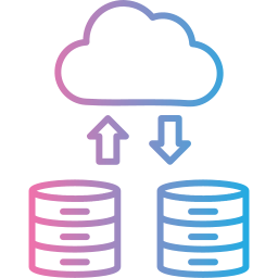 Cloud database management icon