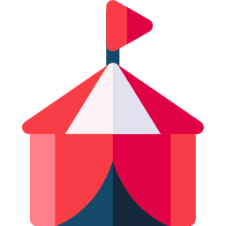 Circus tent icon