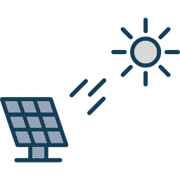 energía solar icono