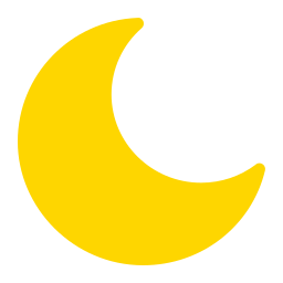 luna creciente icono