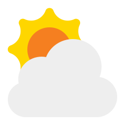 parcialmente nublado icono