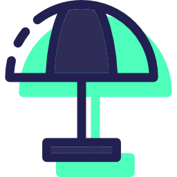 Sun umbrella icon