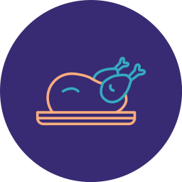 pollo asado icono