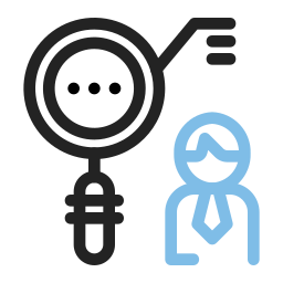 investigación de clientes icono