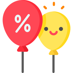 Discount balloons icon