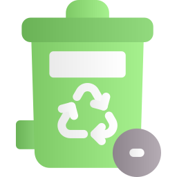cubo de basura icono