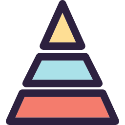 grafico a piramide icona