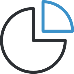 gráfico circular icono