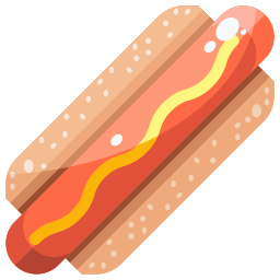 Hot dog icono