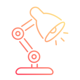 lámpara de escritorio icono