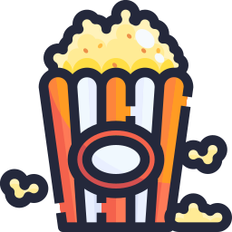 beboterde popcorn icoon