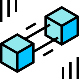 Cadena de bloques icono