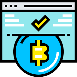 Bitcoin accepted icon