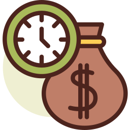 Tiempo es dinero icono