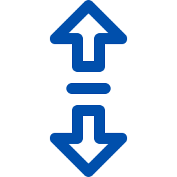 ridimensionamento verticale icona