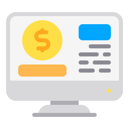 Online payment icono
