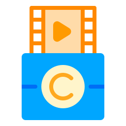 video protetto da copyright icona