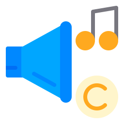 auteursrechtelijk beschermde audio icoon