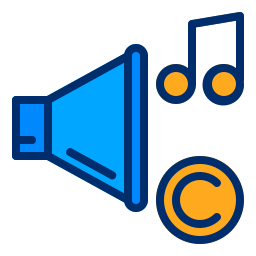 urheberrechtlich geschütztes audio icon
