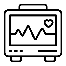 macchina ecg icona
