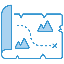 mapa del tesoro icono