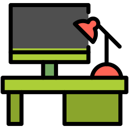 escritorio de computadora icono
