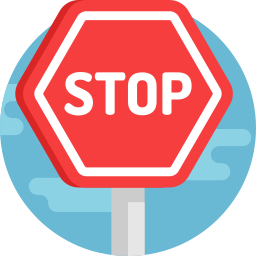 Señal de stop icono