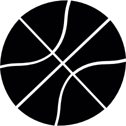 pallone da basket con linea icona