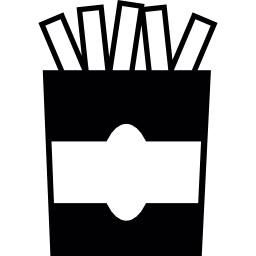French fries box icon
