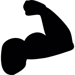 biceps van een man icoon
