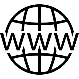 world wide web en cuadrícula icono