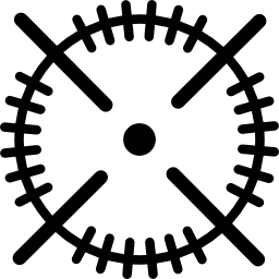 símbolo de objetivo redondo icono