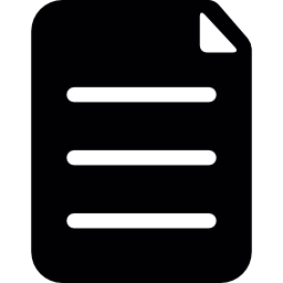 Folded written paper icon