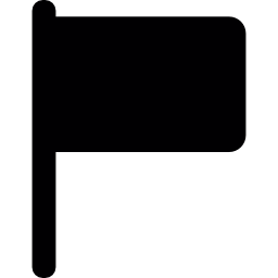 drapeau noir rectangulaire Icône