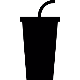 Upsized drink with straw icon