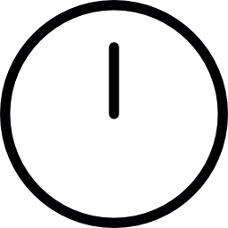 horloge circulaire avec sur l'aiguille de l'horloge Icône