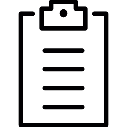 Clipboard with list icon
