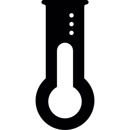 hohe temperatur auf einem thermometer icon