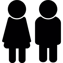 Male and female avatars icon