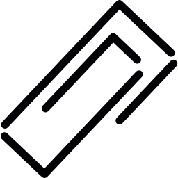 Squared paper clip icon