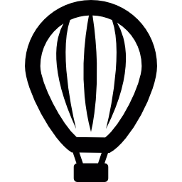balon na ogrzane powietrze w paski ikona