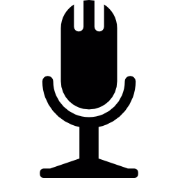 microfone com suporte Ícone