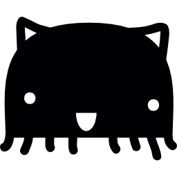 Cat Head monster with tentacles icon
