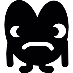 smutny potwór w kształcie serca ikona
