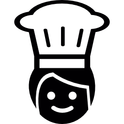 Chef with hat icon