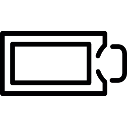 Empty battery status icon